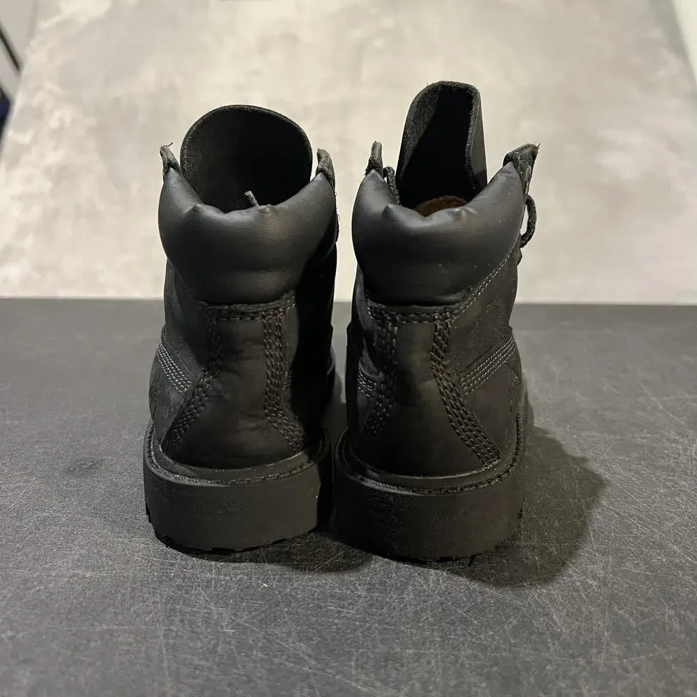 Timberland Waterproof Boots Toddler Size 10c Black Nubuck Lace Up Winter Boys